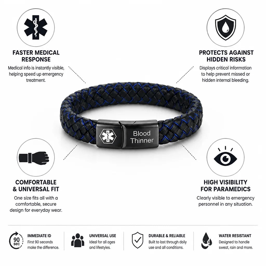 Medical ID Bracelet High-Visibility Reflective One Size Fits All