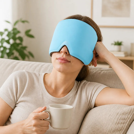 Migraine Relief Cap Gel Hot-Cold Therapy & Adjustable Strap