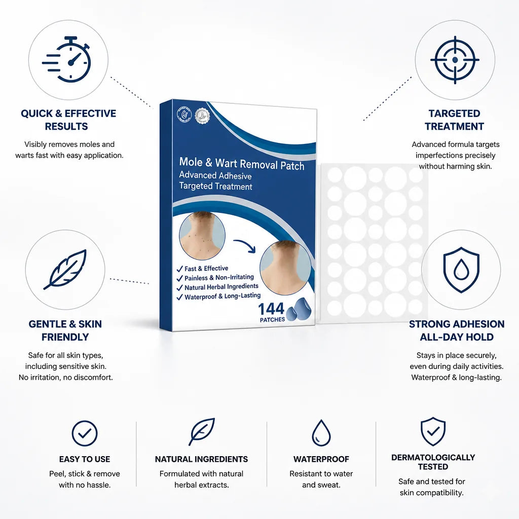 Mole & Wart Removal Patch Advanced Adhesive Targeted Treatment