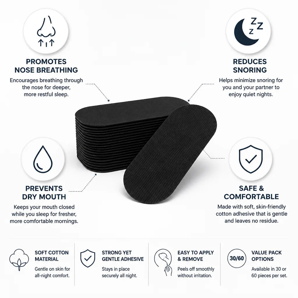 Mouth Tape Cotton Adhesive Promotes Nose Breathing