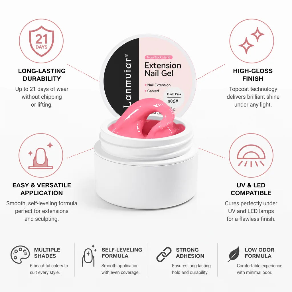 Nail Sculpting Gel High-Gloss 21-Day UV LED