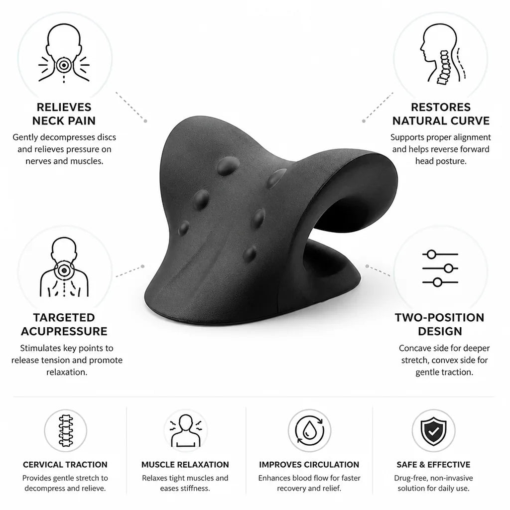 Neck Traction Device Two-Position Acupressure