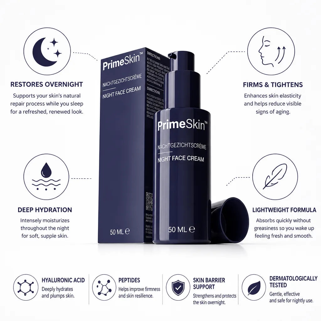 Night Cream Firming Hydrating Hyaluronic Acid & Peptides