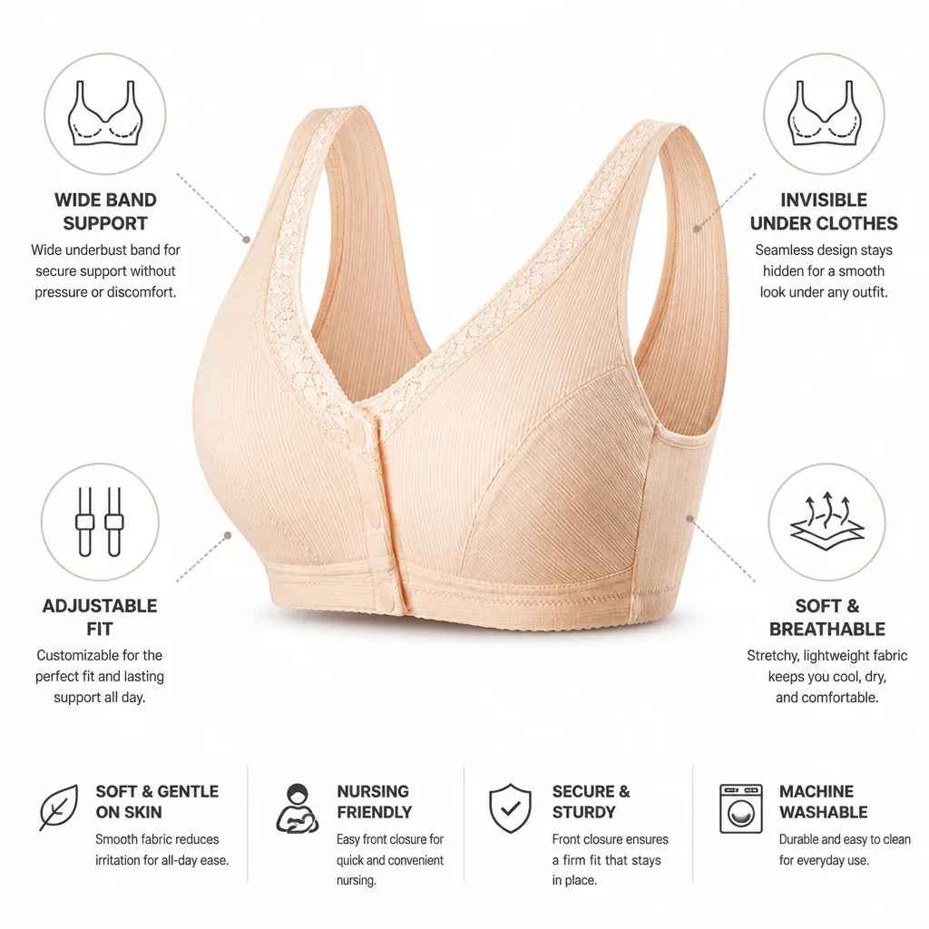 Nursing Bra Seamless Wireless Wide Band