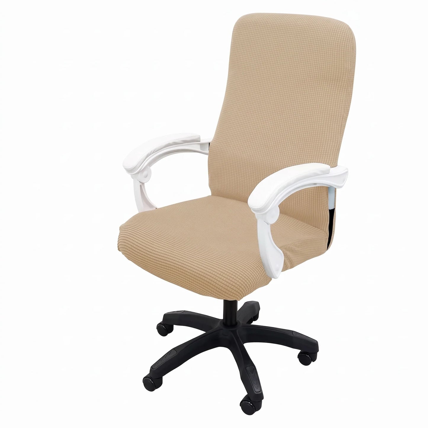 Office Chair Cover Stretch Jacquard Zippered Arm Openings