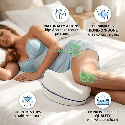 Orthopedic Knee Pillow Ventilated Memory Foam Heart-Shaped