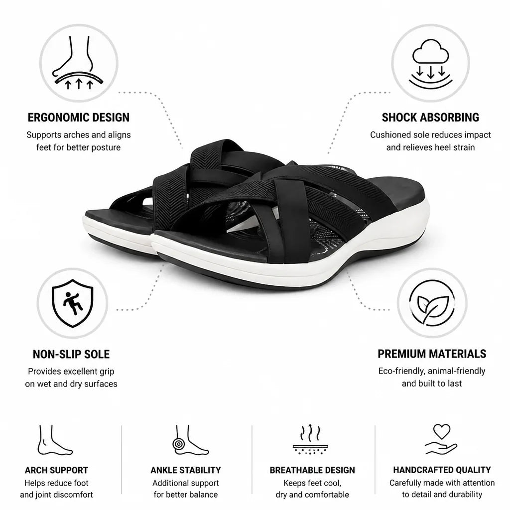 Orthopedic Sandals Ergonomic Arch Support & Shock-Absorbing Sole