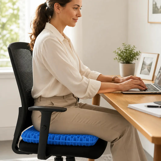 Orthopedic Seat Cushion Coccyx Cutout & Lumbar Support