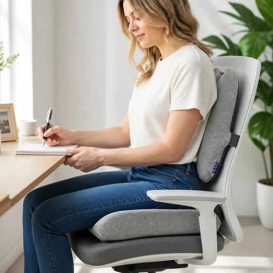 Orthopedic Seat Cushion Extra-Dense Memory Foam Breathable Cover
