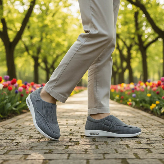 Orthopedic Shoes Extra Wide Breathable Mesh Air-Cushion Heel