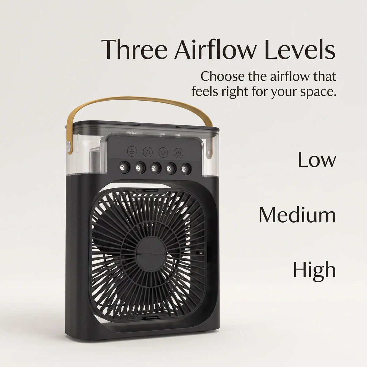 Personal Misting Fan 5-Nozzle Portable LED Light