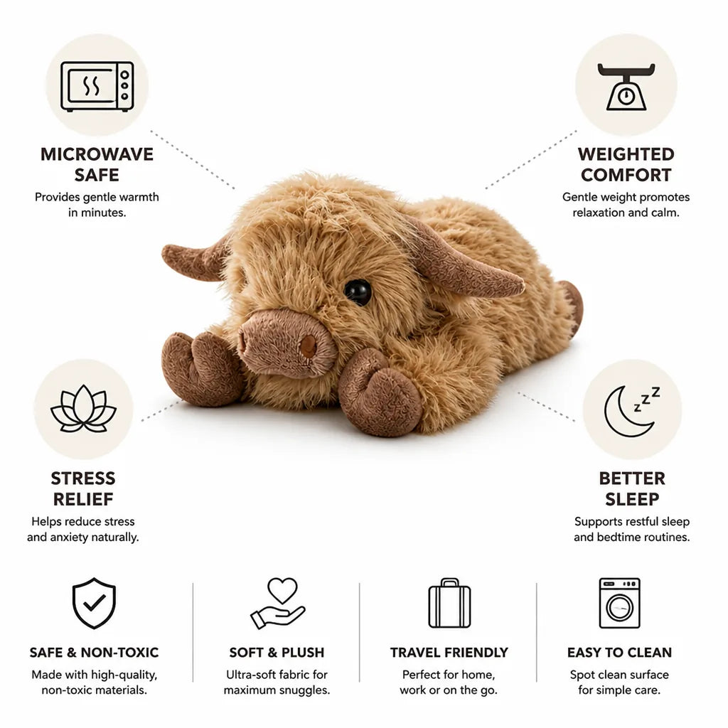 Plush Cuddle Companion Microwave-Safe & Weighted 23 Inch