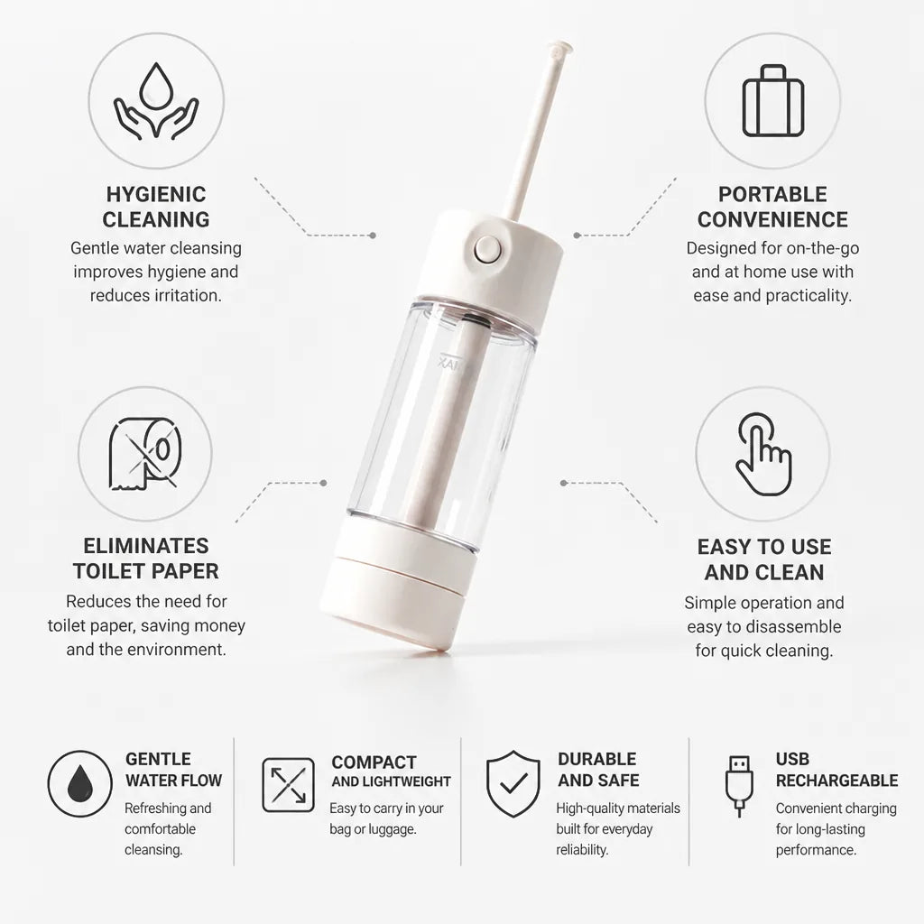 Portable Bidet Handheld Travel Hygienic Cleansing