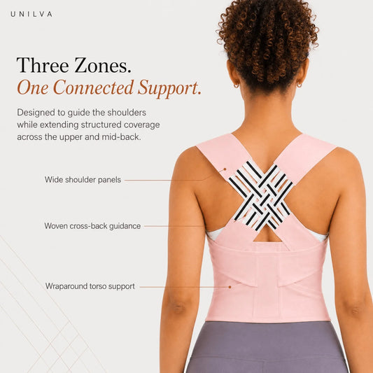 Posture Support Brace Full-Back Adjustable Fit & Breathable