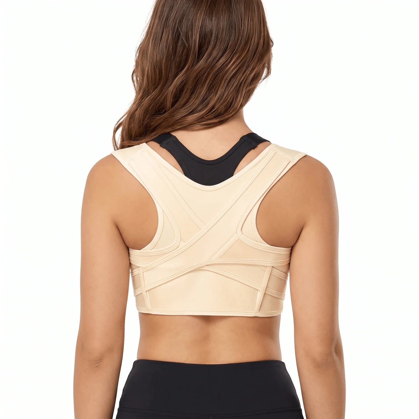 Posture Support Brace X-Shaped Cross-Strap Adjustable & Breathable