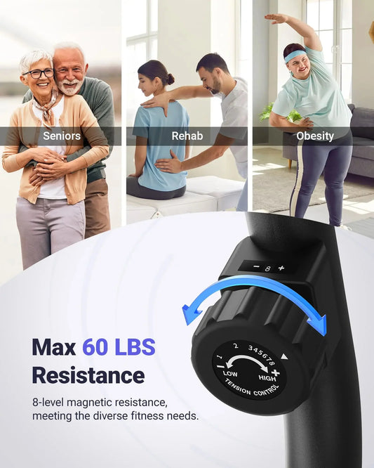 Recumbent Bike 8-Level Magnetic Heart-Rate & Bluetooth App