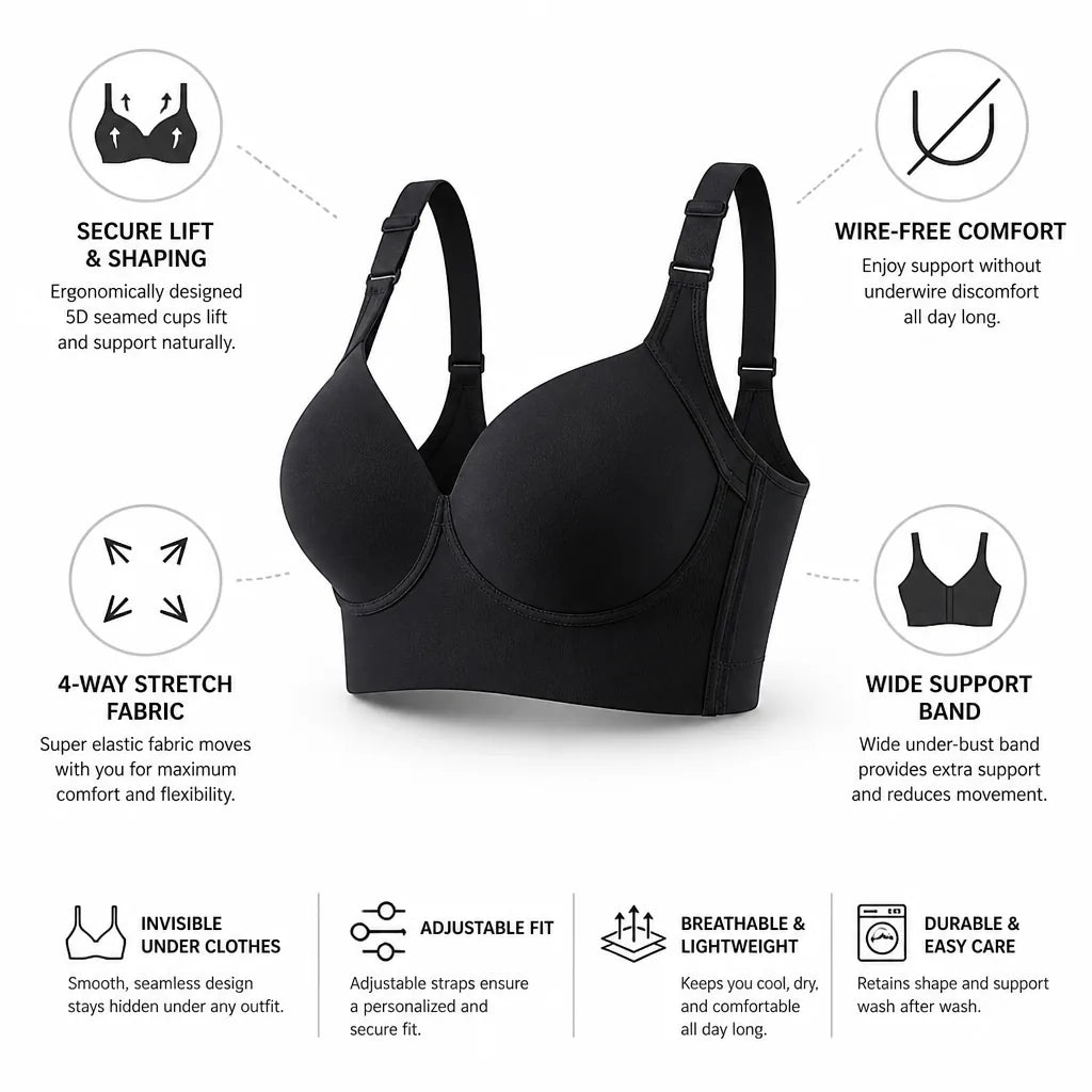 Sculpting Bra Wire-Free 5D Seamed Under-Bust Band