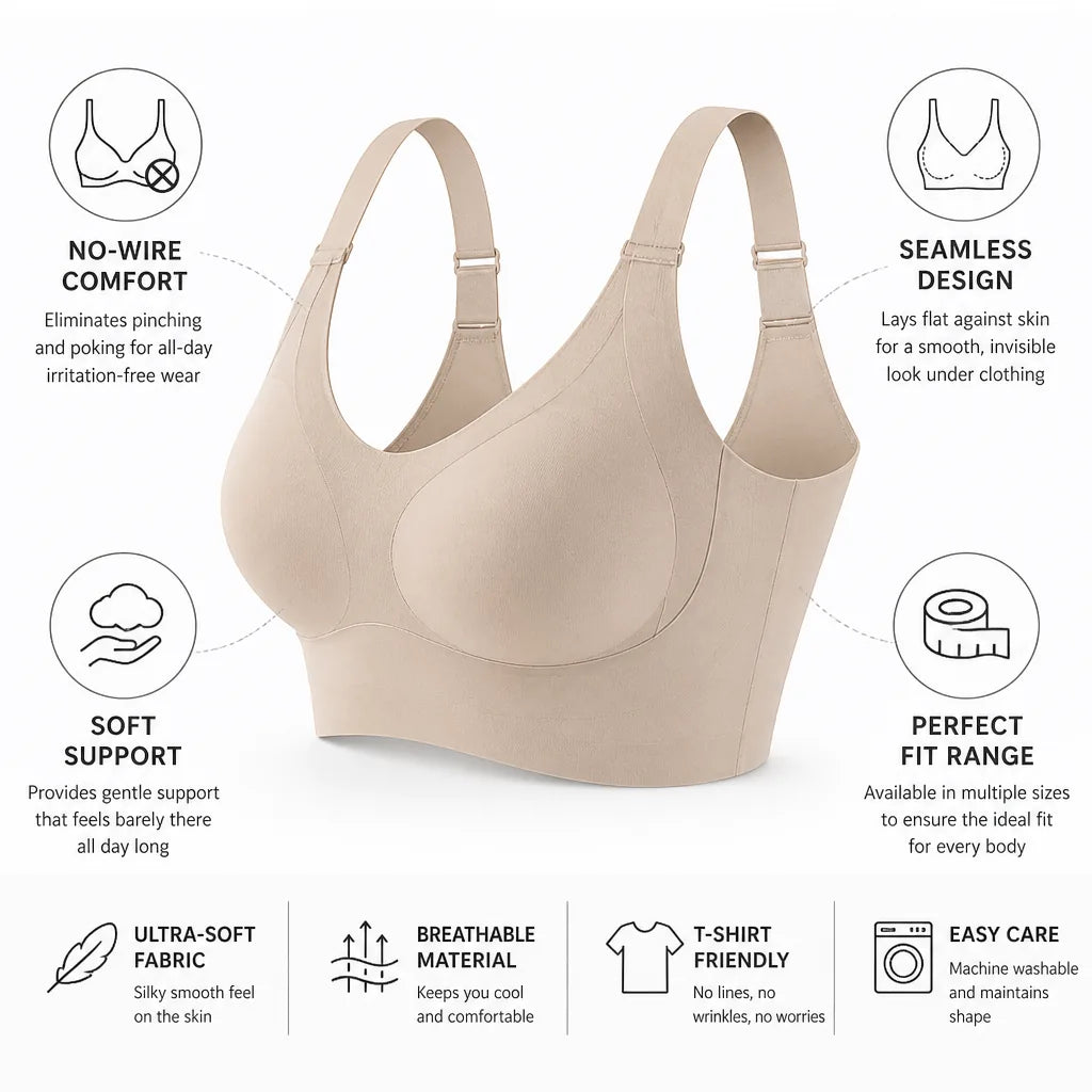 Seamless Bra No Underwire Soft Support