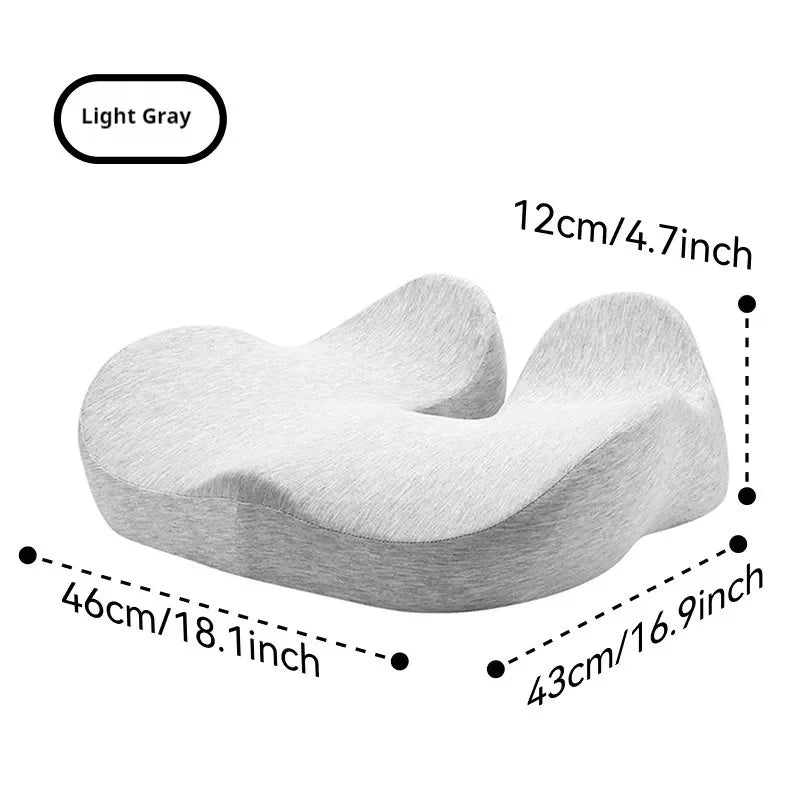 Seat Cushion Extra-Thick Memory Foam Wide Ergonomic Washable Cover