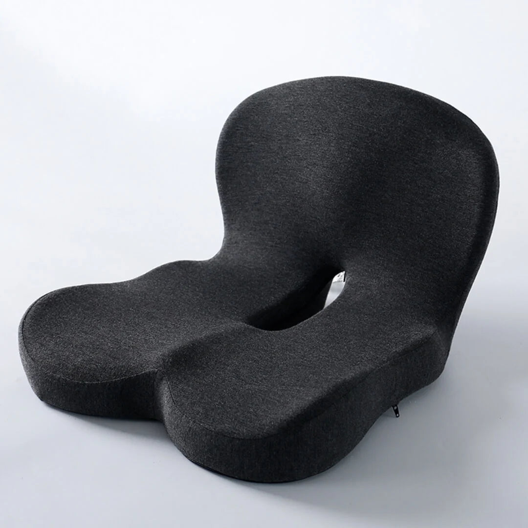 Seat Cushion Memory Foam Coccyx Cutout & Lumbar Support