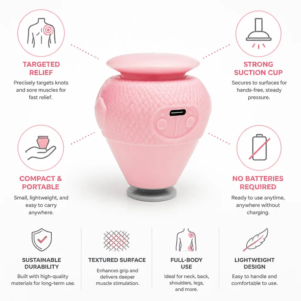 Self-Massage Ball Suction Cup & Textured Surface