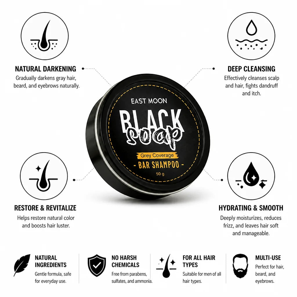 Shampoo Bar Darkening Anti-Dandruff Hydrating