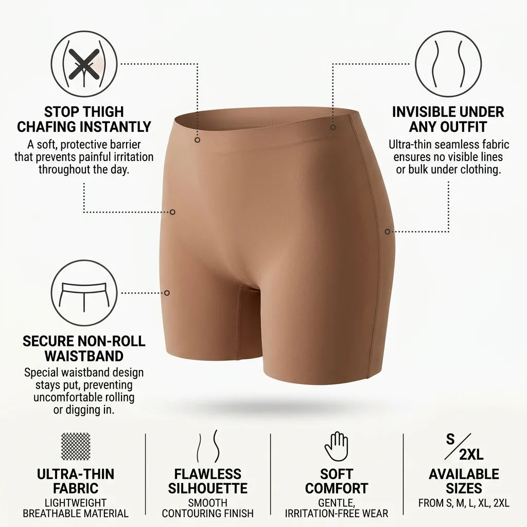 Shaper Shorts Seamless Invisible Non-Roll Waistband