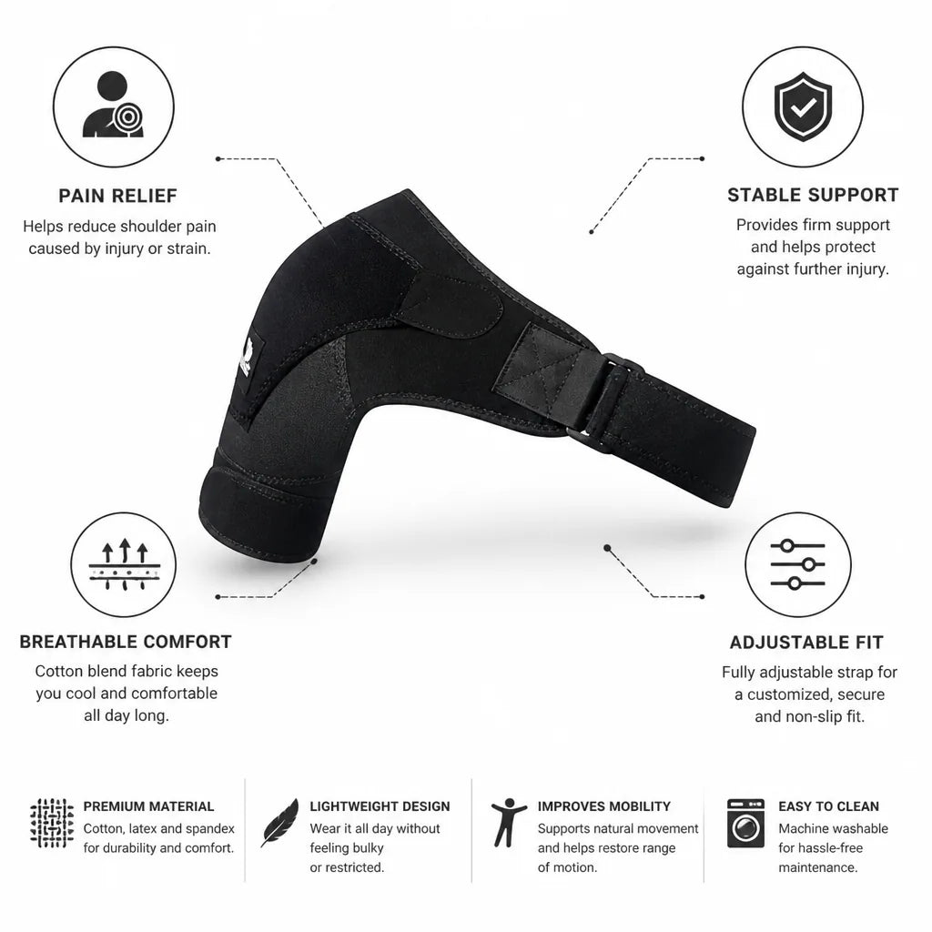 Shoulder Brace Adjustable Compression Cotton Blend