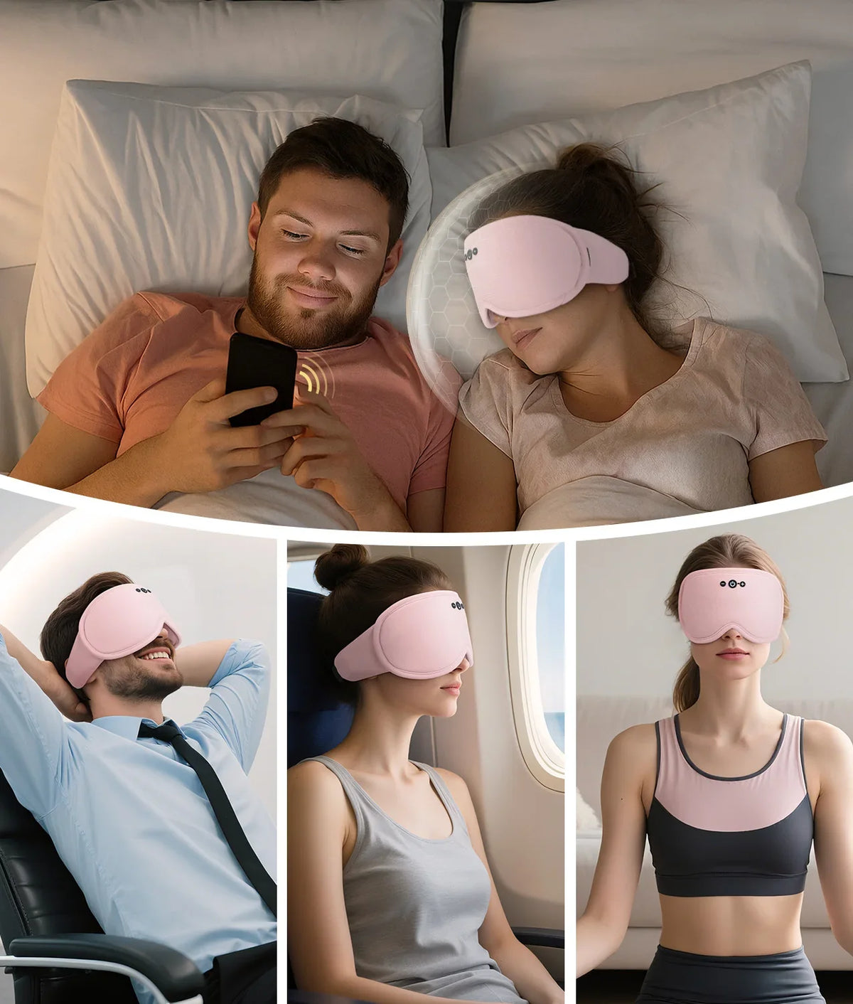 Sleep Mask Bamboo Fiber Bluetooth Audio Light-Blocking