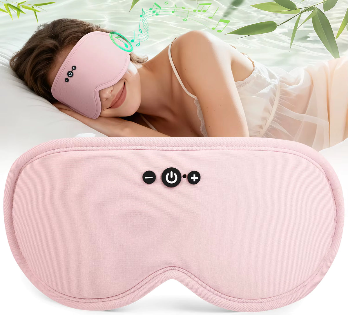 Sleep Mask Bluetooth 3D Contoured Bamboo Fiber