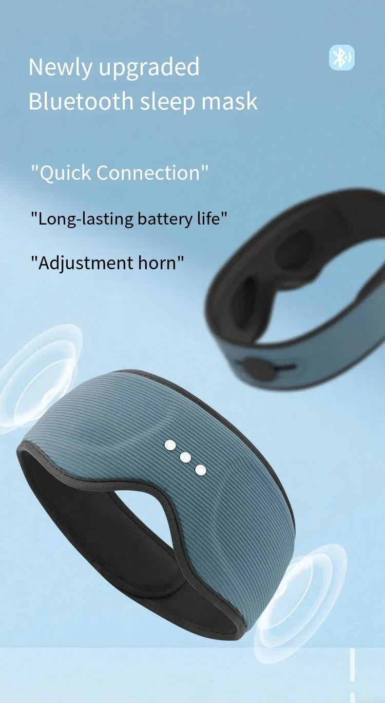 Sleep Mask Oversized Light-Blocking Memory Foam Bluetooth Audio