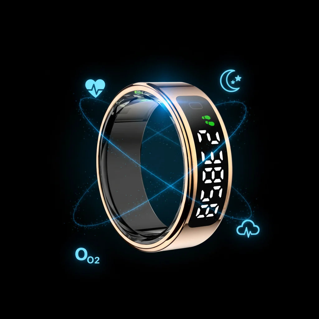Smart Ring OLED Display Heart Rate & SpO2