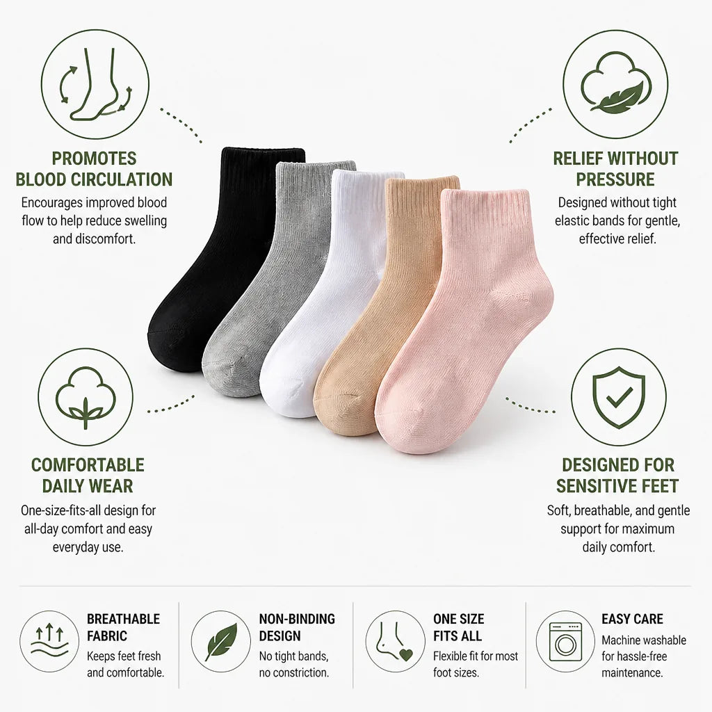 Socks Non-Binding Circulation Support One Size