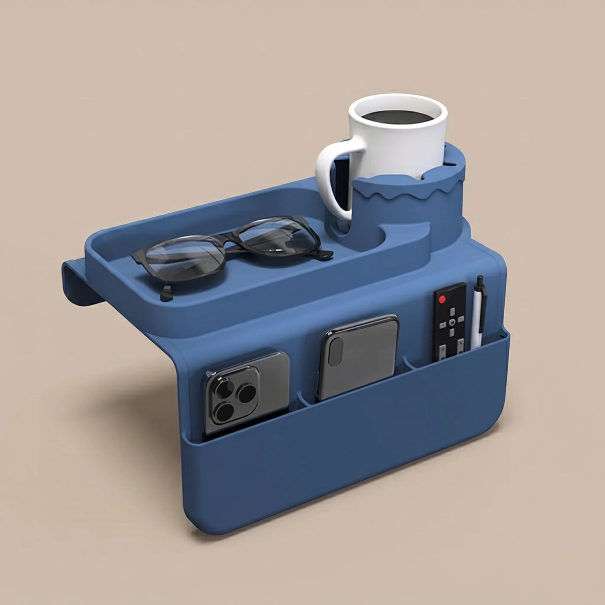 Sofa Arm Organizer Cup Holder & Multi-Compartment