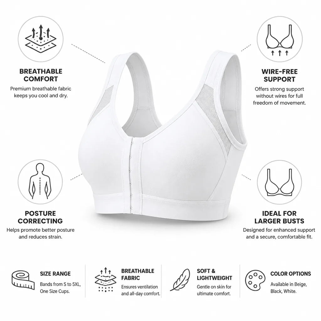 Sports Bra Breathable Wire-Free Posture-Correcting
