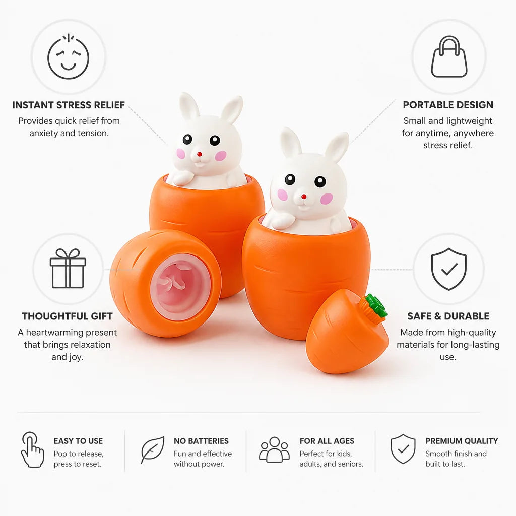 Stress Relief Toy Pop-Up Bunny Two-Pack