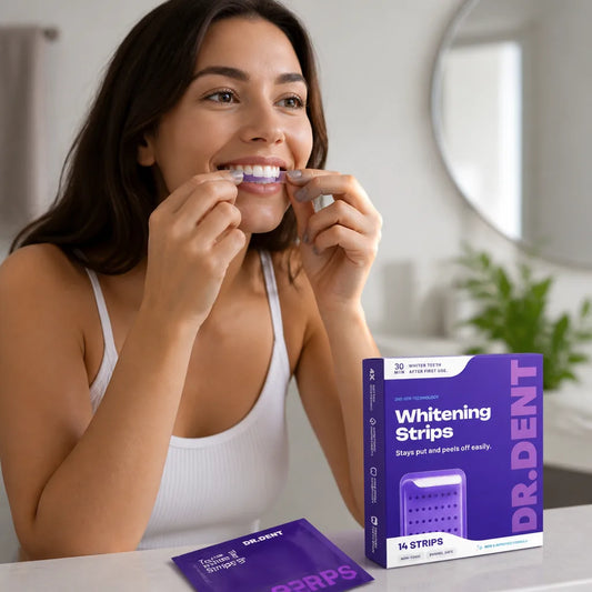 Teeth Whitening Strips Purple Tone Neutralizing Easy Apply