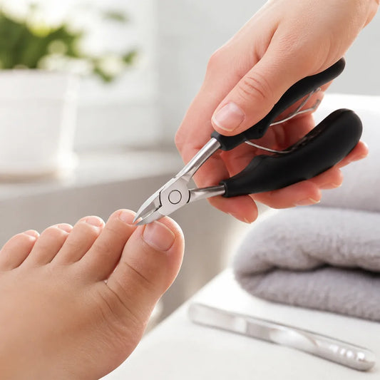 Toenail Scissors Curved Precision Blade Nail Lifter Stainless Steel