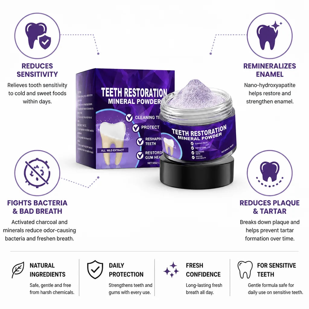 Tooth Powder Remineralizing Nano-Hydroxyapatite For Sensitive Teeth