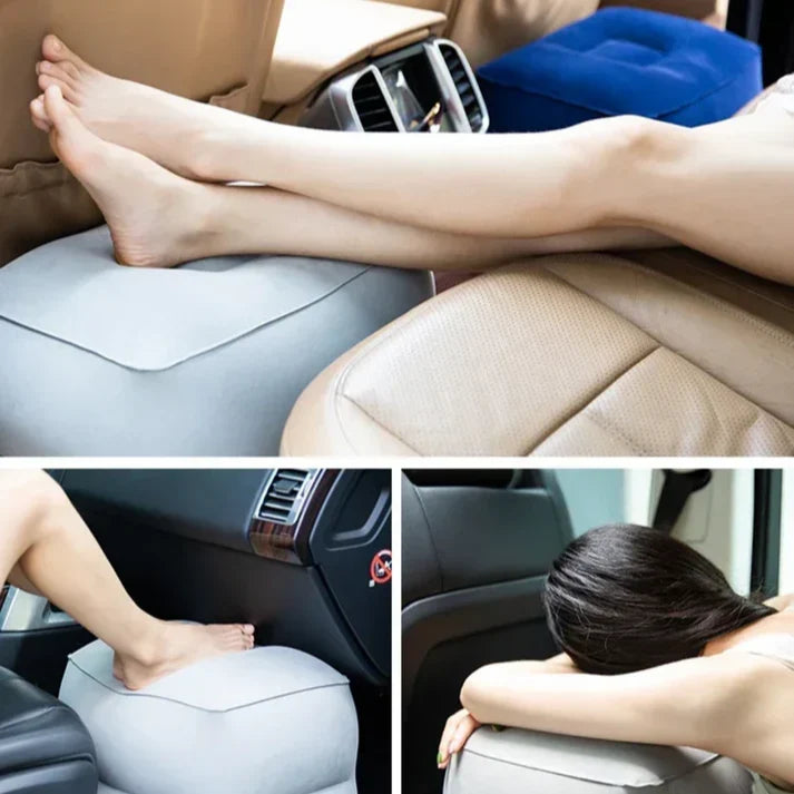 Travel Footrest Pillow Inflatable Adjustable Compact