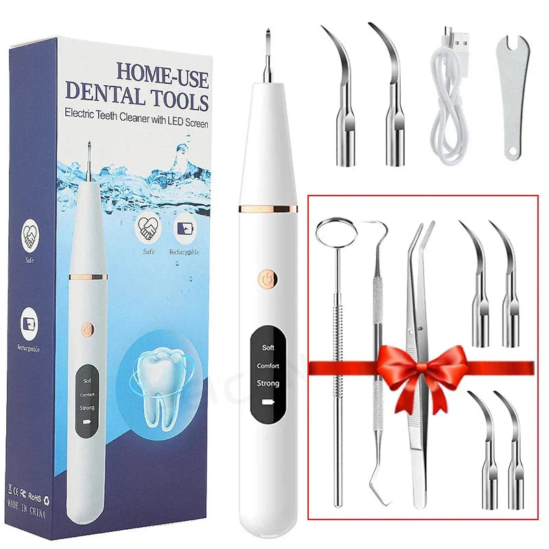 Ultrasonic Tooth Cleaner USB Rechargeable Cordless