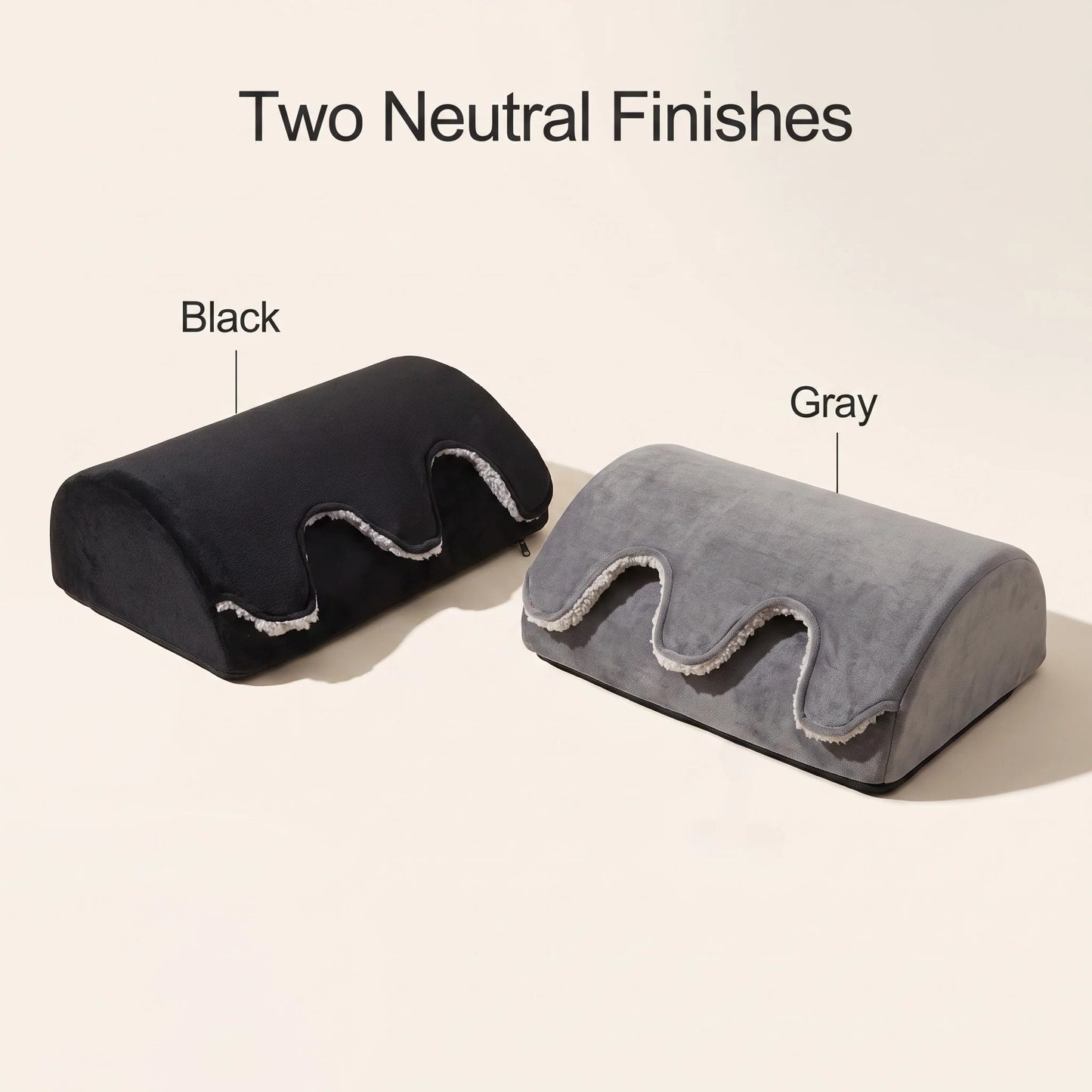 Under-Desk Footrest Plush Pocket Cushioned Support