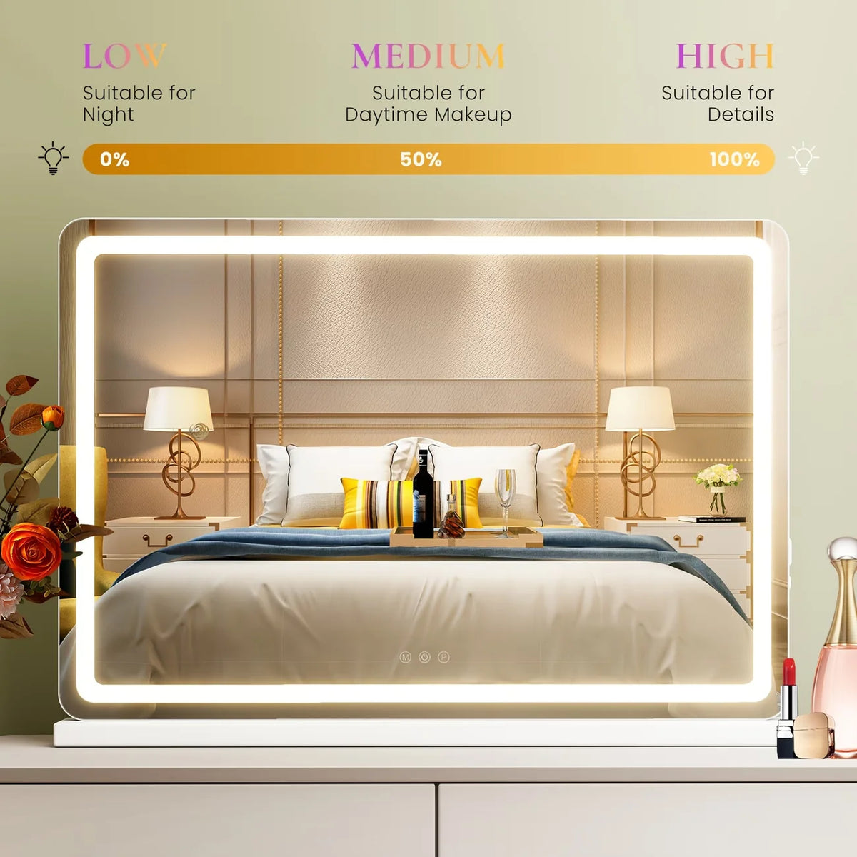 Vanity Mirror Touch Dimmable LED Wall Mounted
