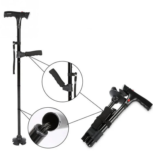 Walking Cane Lightweight Metal Ergonomic Handle