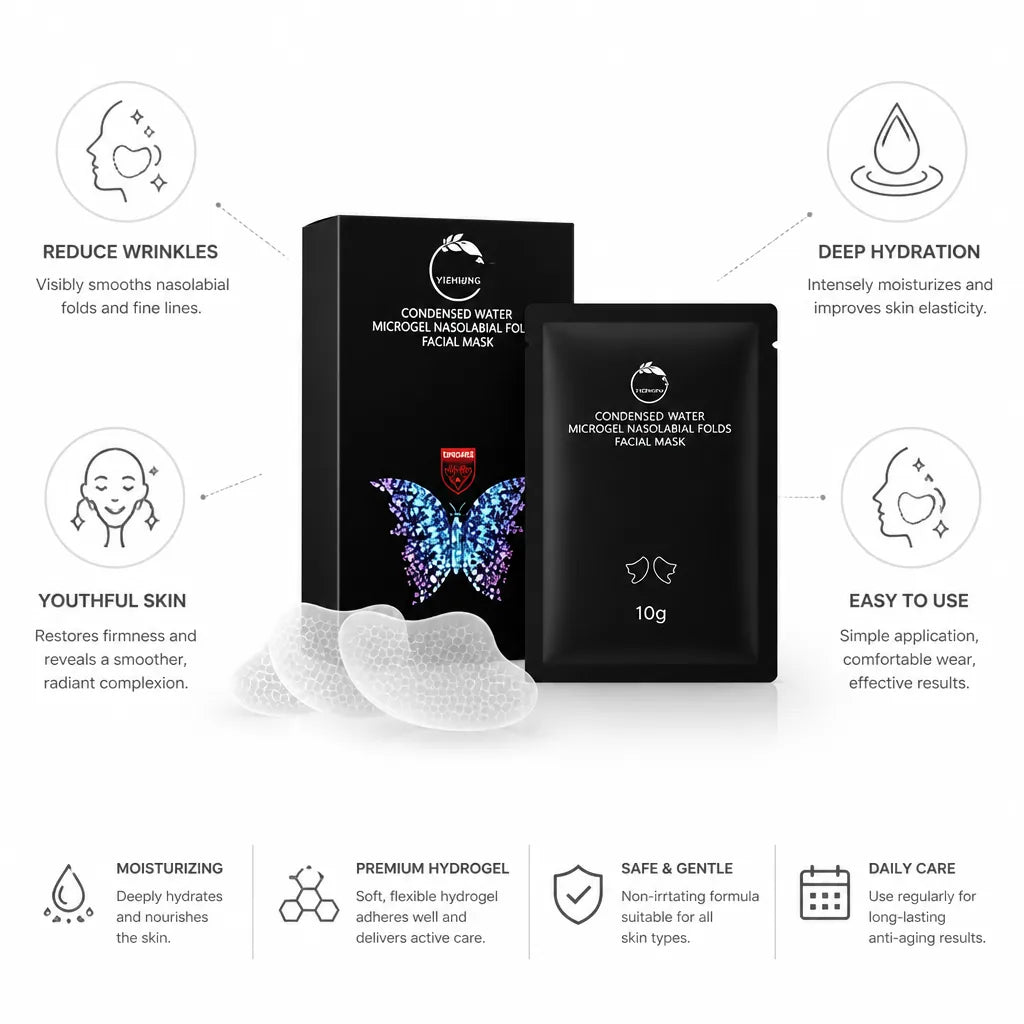 Wrinkle Patches Nasolabial Hydrogel Adhesive Moisturizing
