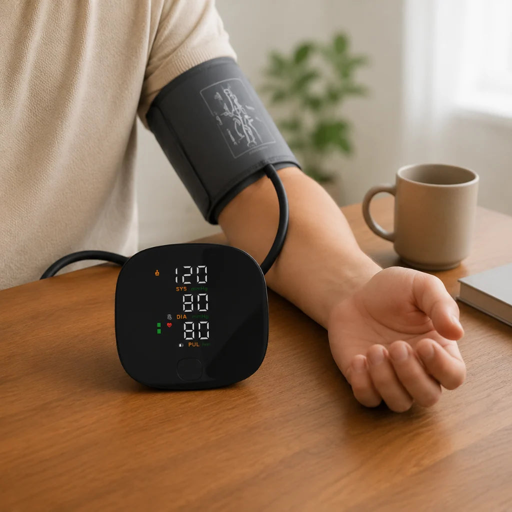 Wrist Blood Pressure Monitor One-Touch Arrhythmia Alert USB Rechargeable