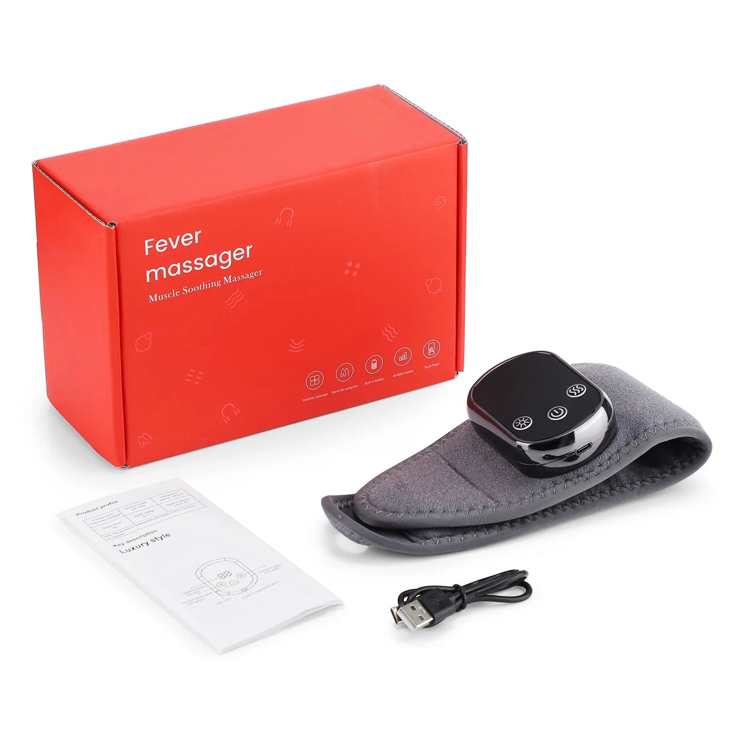 Wrist Massager Heat & Vibration Adjustable Strap