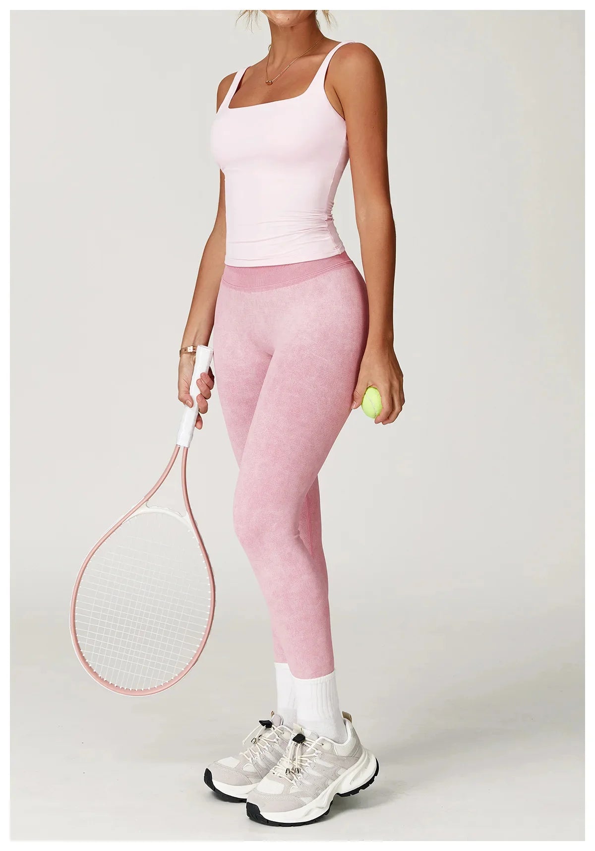 Yoga Leggings Seamless Ribbed High-Waist Ankle-Length