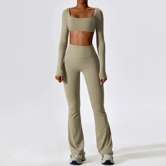 Yoga Set Seamless Breathable Compression Bra & Leggings