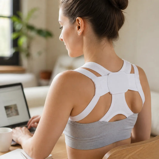 Invisible Under-Clothing Posture Corrector Brace (Adjustable Hook-and-Loop Straps)